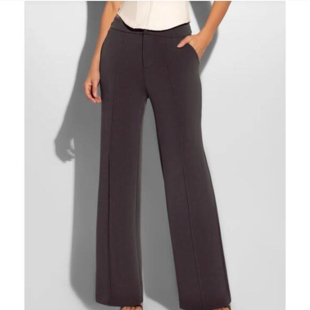 TA3 Swuity Wide Leg Scuba Trousers Graphite Gray Medium 29" NWT Smooth Lining